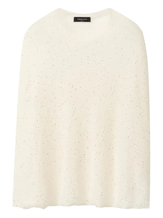 Mini-Sequin Embellished Knitted Top