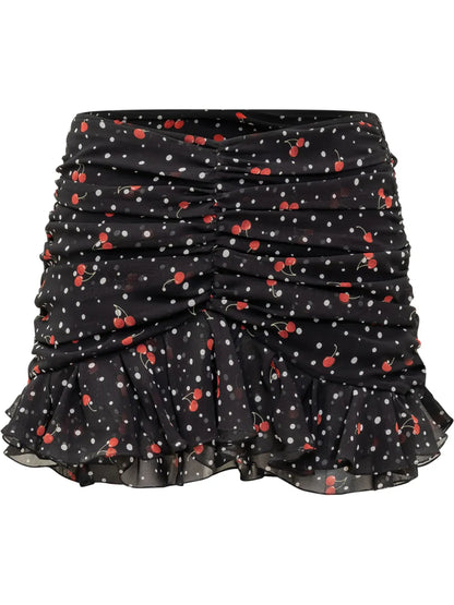 Draped Mini Skirt