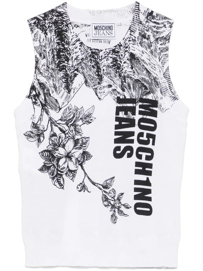 Logo-Jacquard Tank Top