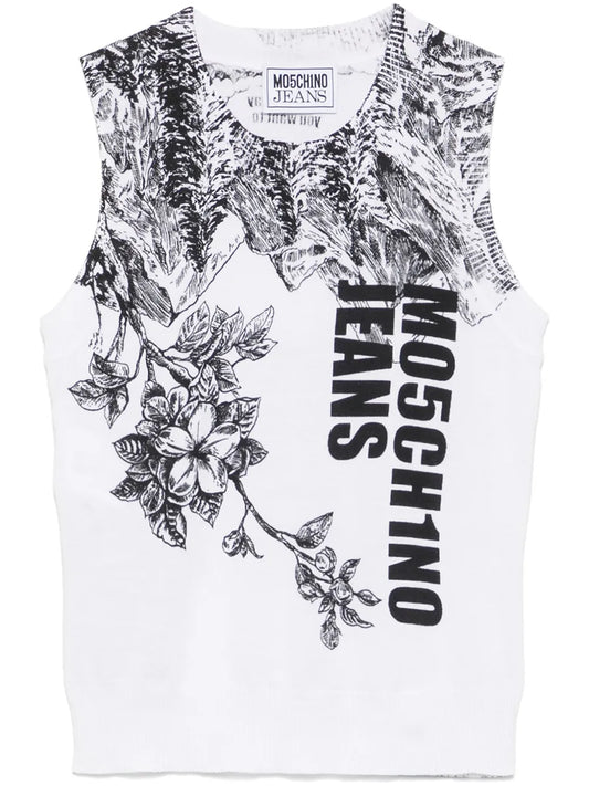 Logo-Jacquard Tank Top