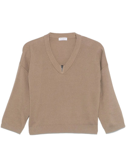 Bead-Embellished Sweater