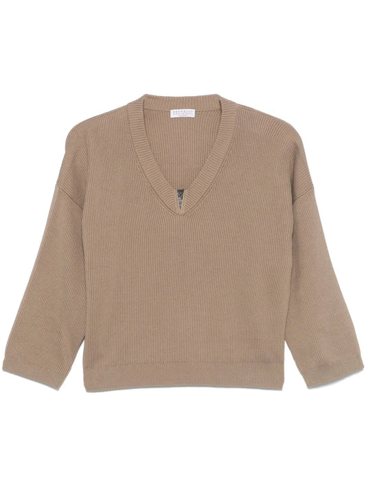 Bead-Embellished Sweater