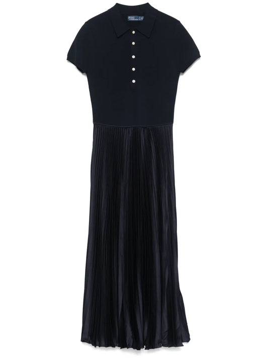 Pleated Polo Dress