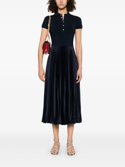 Pleated Polo Dress