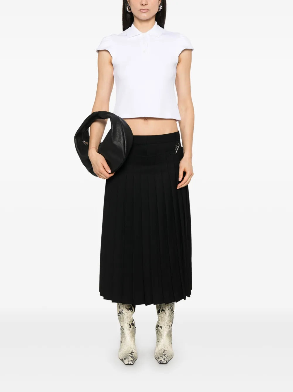 Convertible Pleated Maxi Skirt