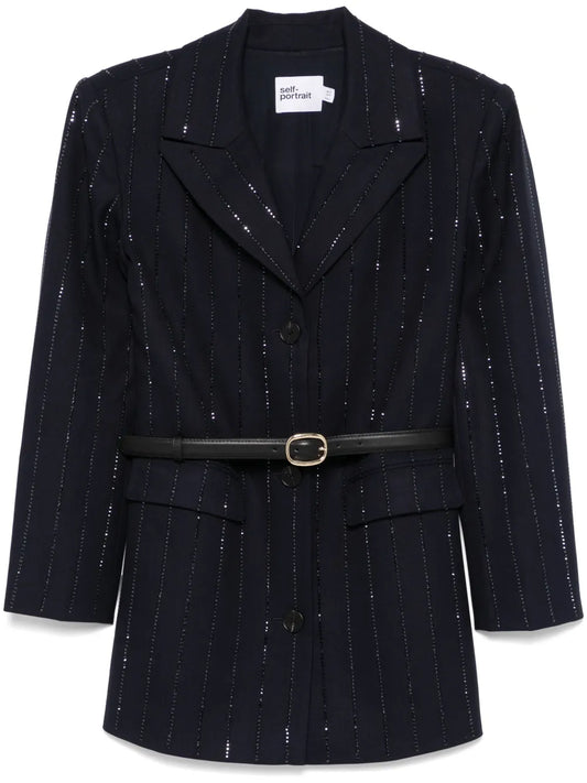 Rhinestone-Embellished Blazer