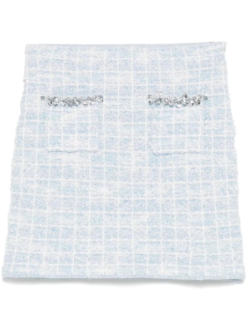 Checked Knitted Mini Skirt