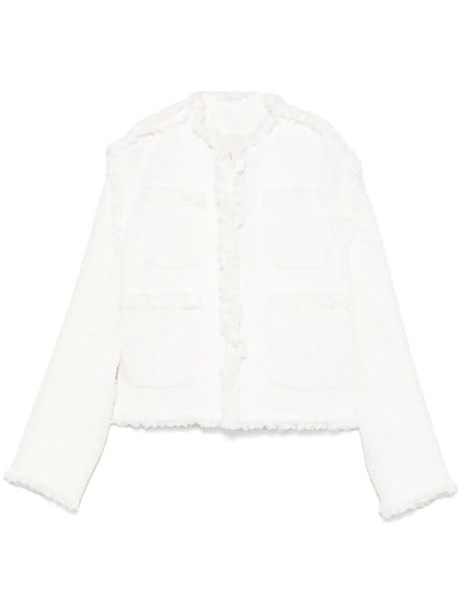 Distressed-Denim Jacket