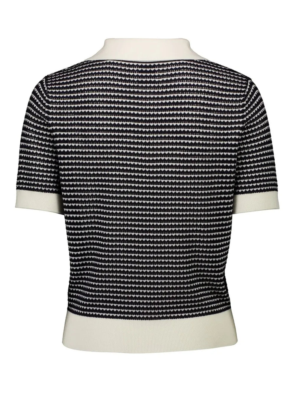 Intarsia-Knit Polo Top