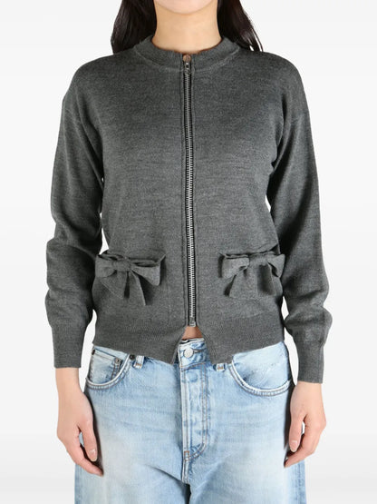 Bow-Detail Cardigan