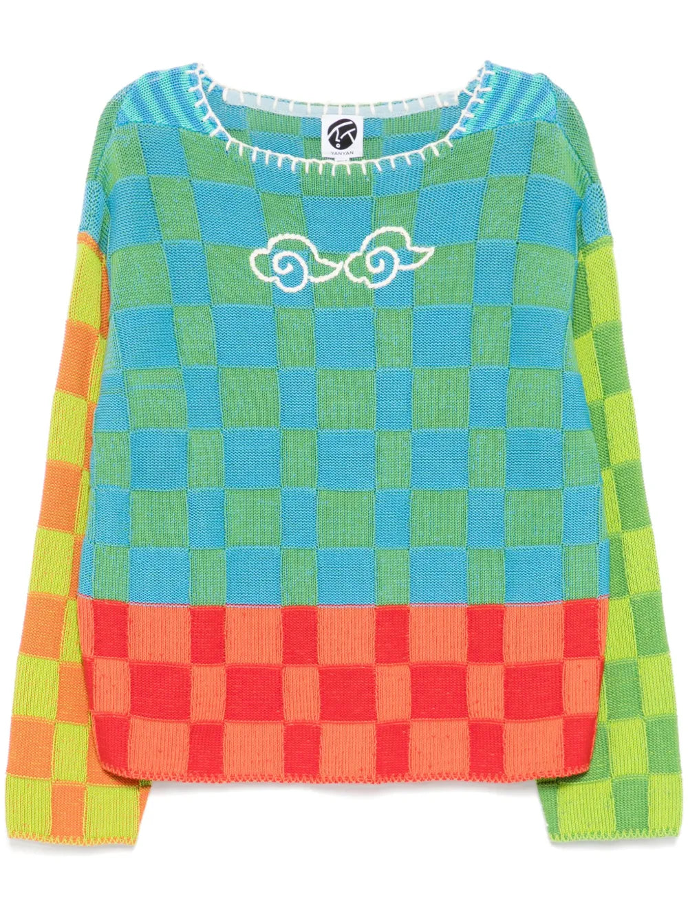 Check Boatneck Pullover