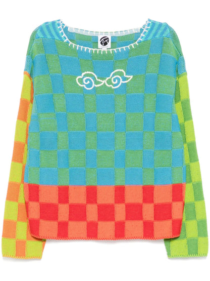 Check Boatneck Pullover