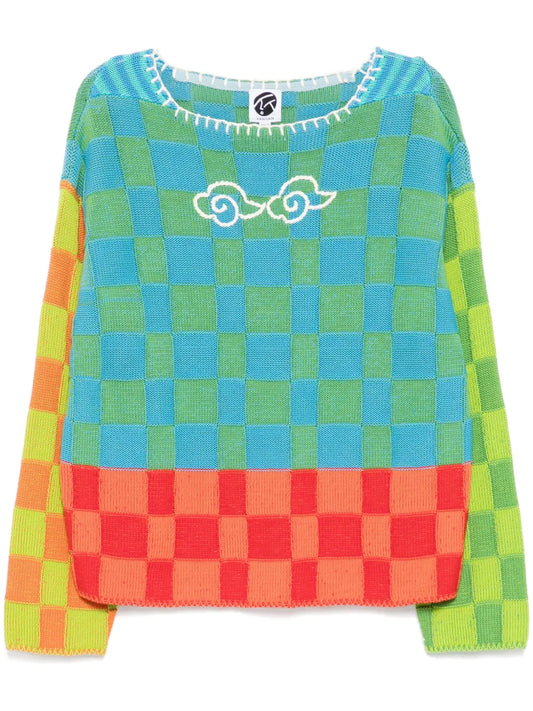 Check Boatneck Pullover