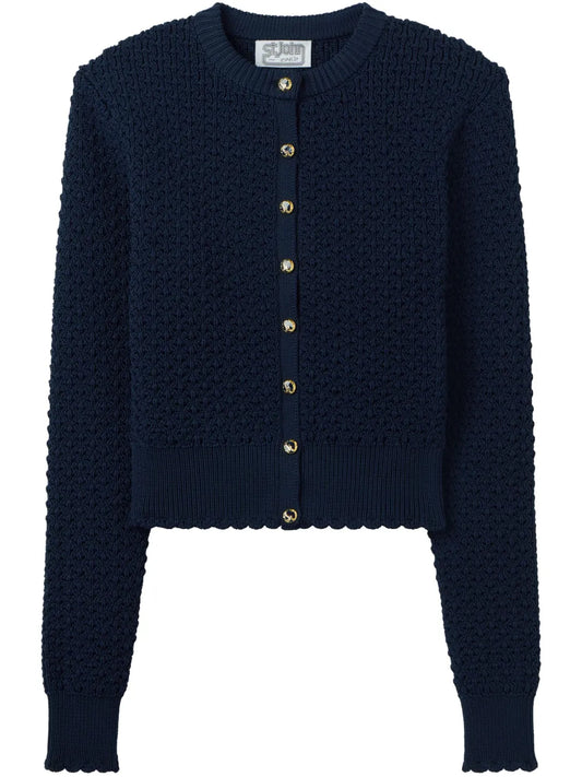Crochet-Knit Cardigan