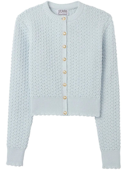 Crochet-Knit Cardigan