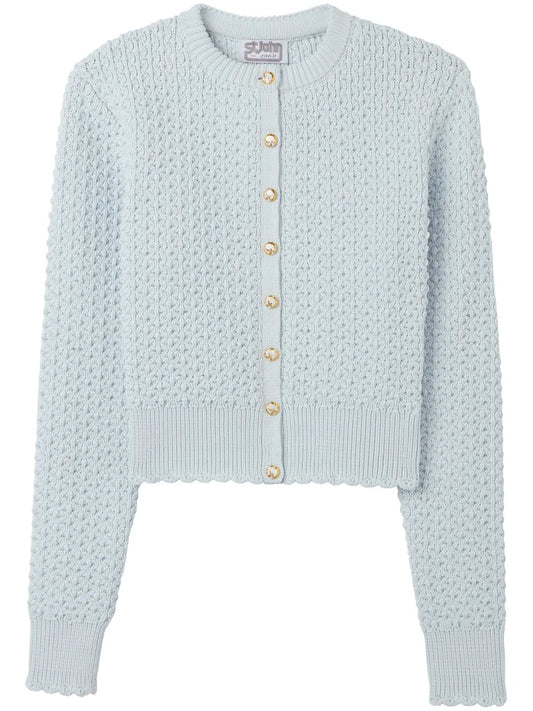 Crochet-Knit Cardigan