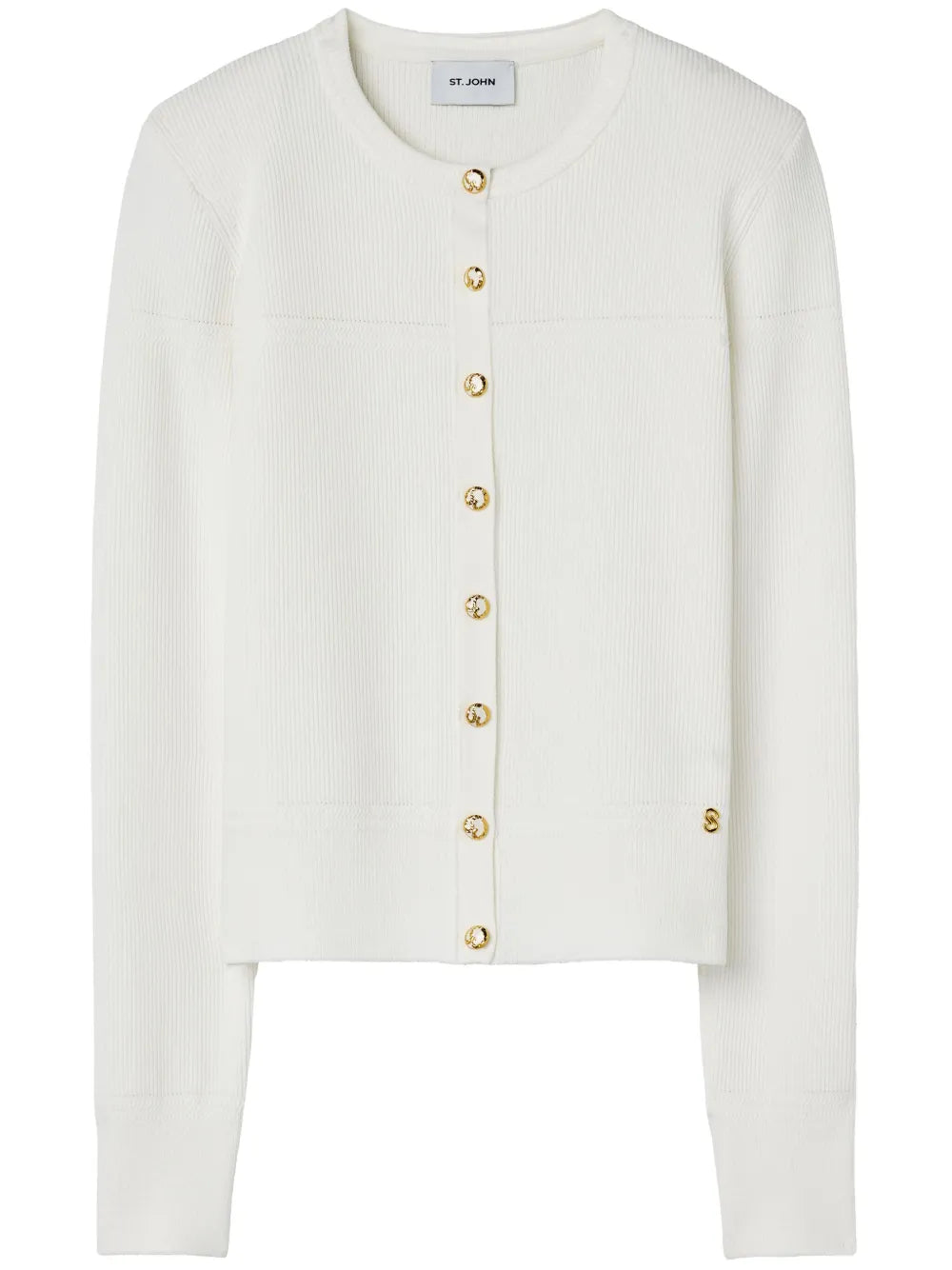 Fine-Ribbed Cardigan