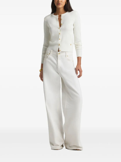 Fine-Ribbed Cardigan