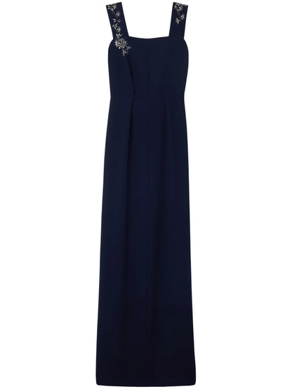 Floral-Appliqué Dress