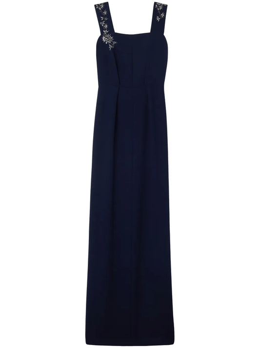 Floral-Appliqué Dress