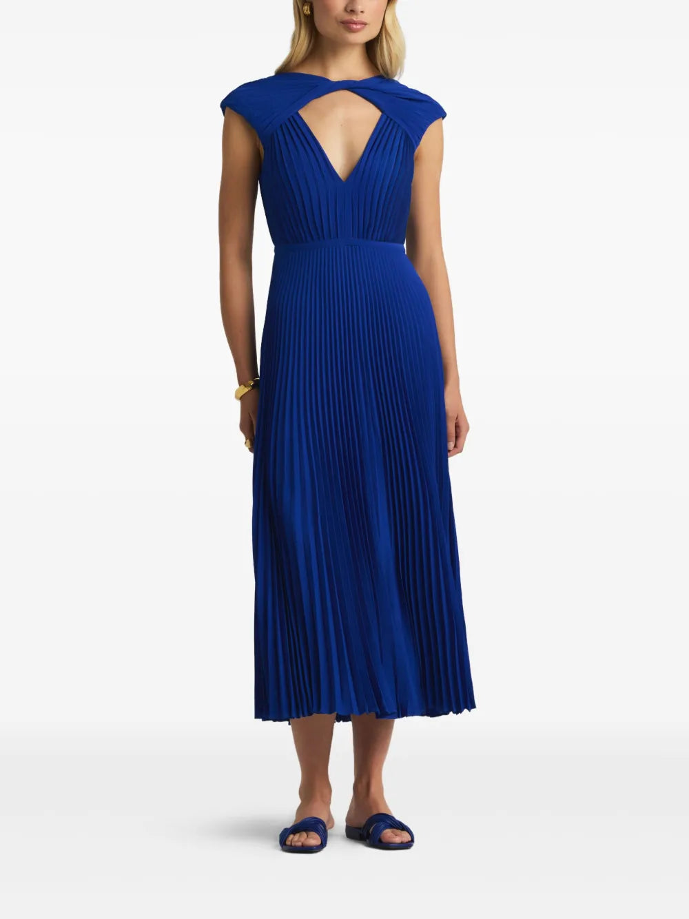 Pleated Midi Dress