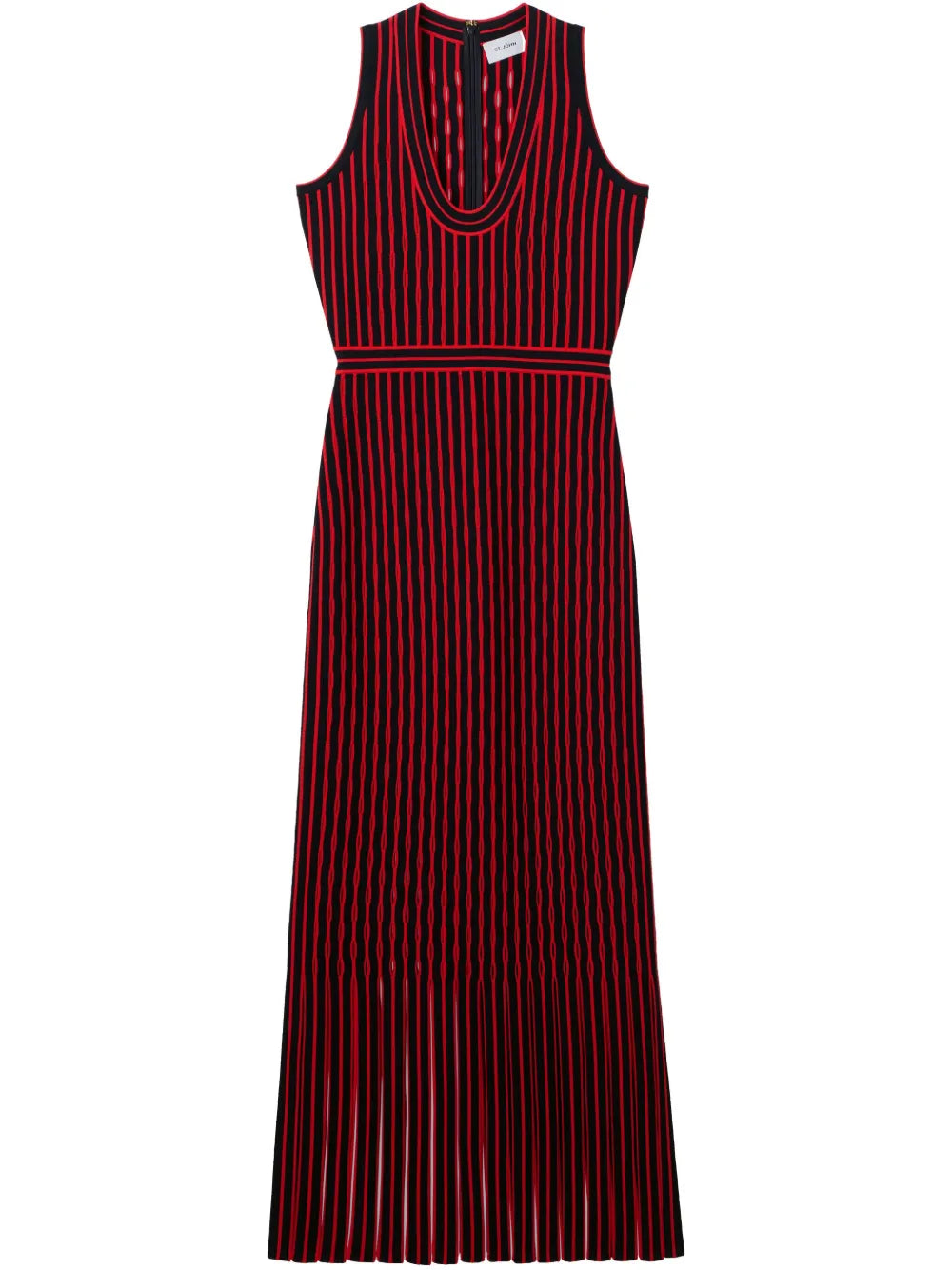 Scoop-Neck Open-Knit Maxi Dress