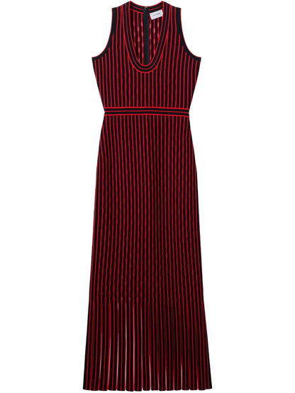 Scoop-Neck Open-Knit Maxi Dress