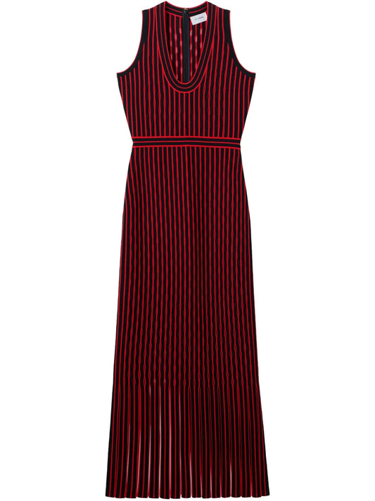 Scoop-Neck Open-Knit Maxi Dress