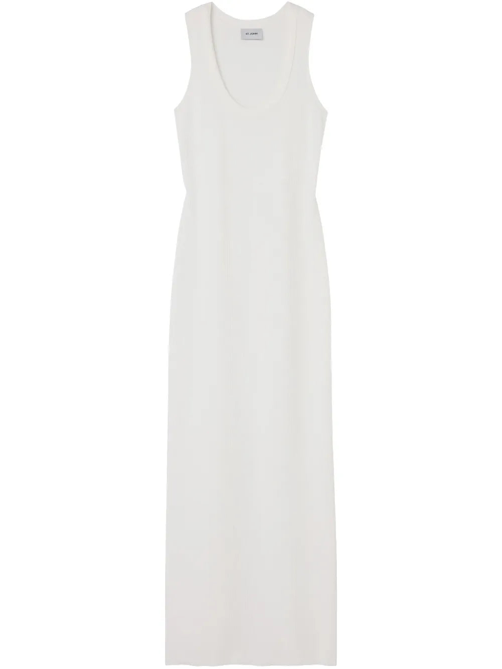 Scoop-Neck Fine-Ribbed Maxi Dress