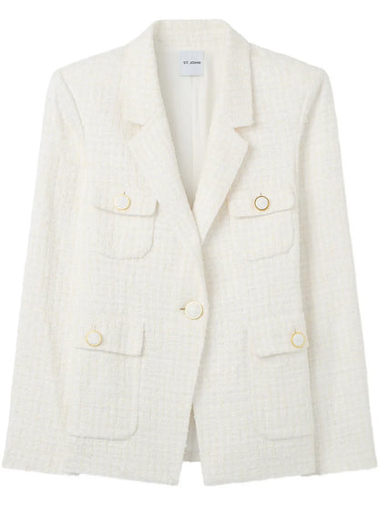 Single-Breasted Tweed Jacket
