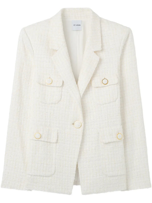 Single-Breasted Tweed Jacket