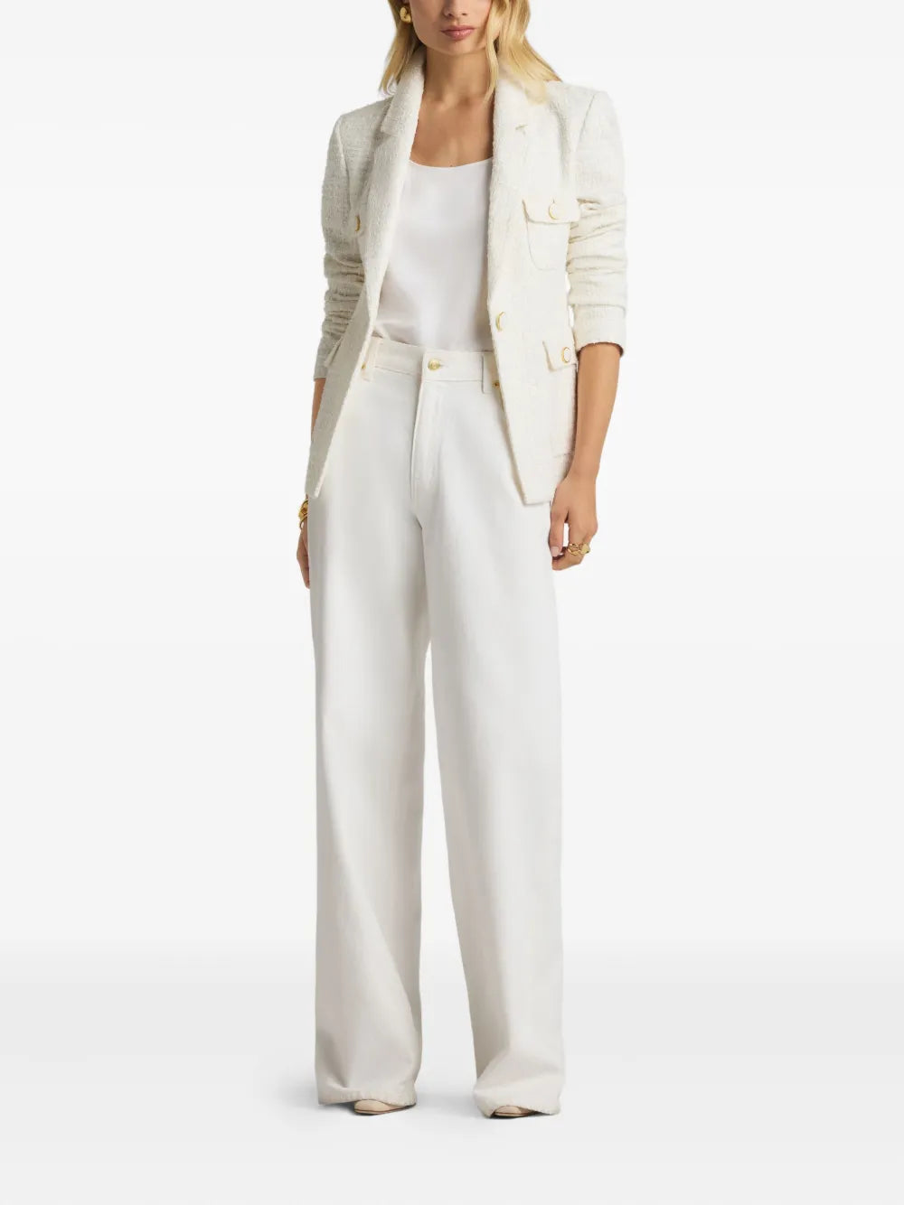 Single-Breasted Tweed Jacket