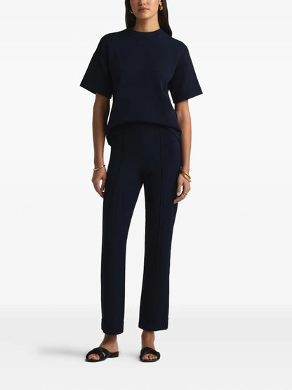 Ribbed-Trim T-Shirt