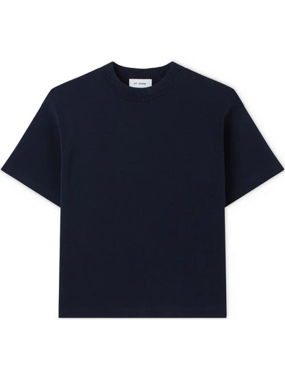 Ribbed-Trim T-Shirt