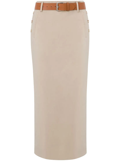 Belted Midi Skirt