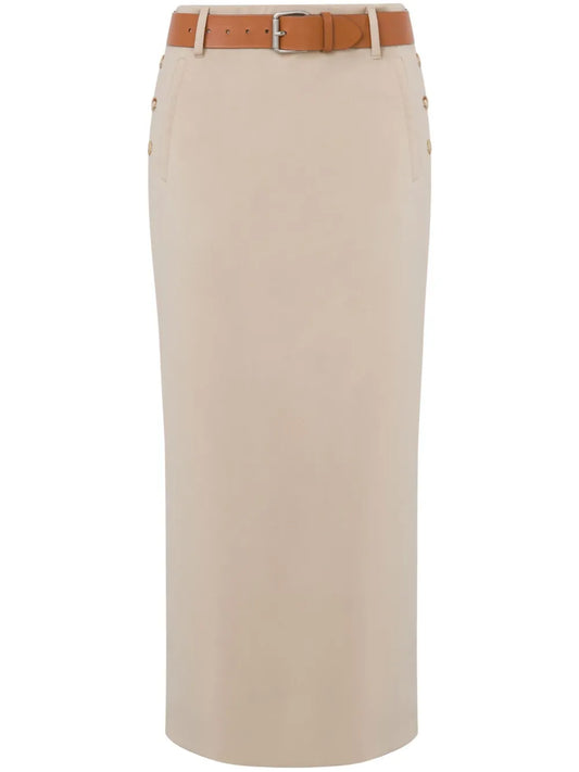 Belted Midi Skirt