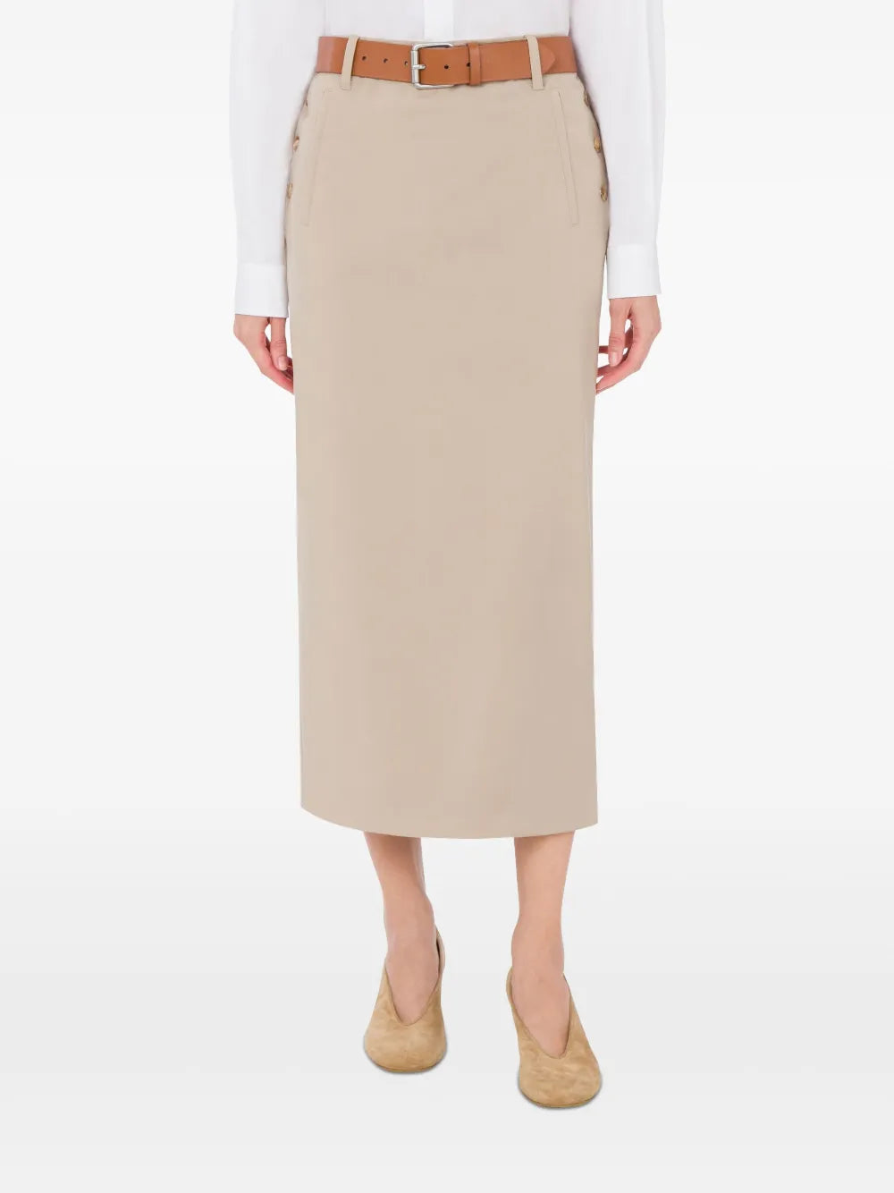 Belted Midi Skirt