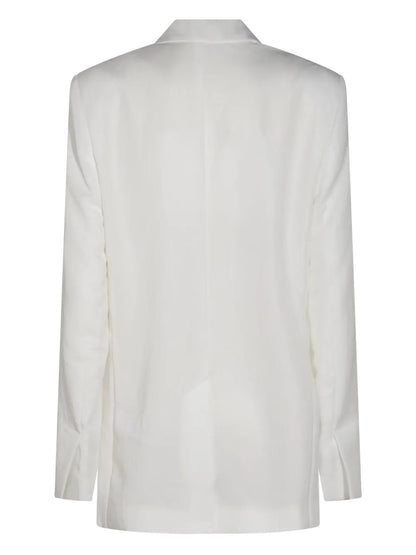 Logo-Lettering Single-Breasted Blazer