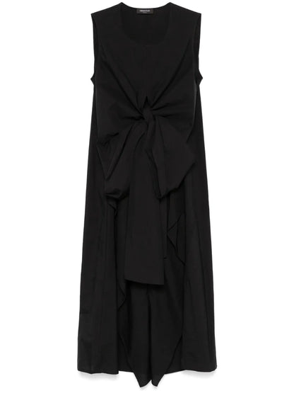 Tied-Waist Midi Dress