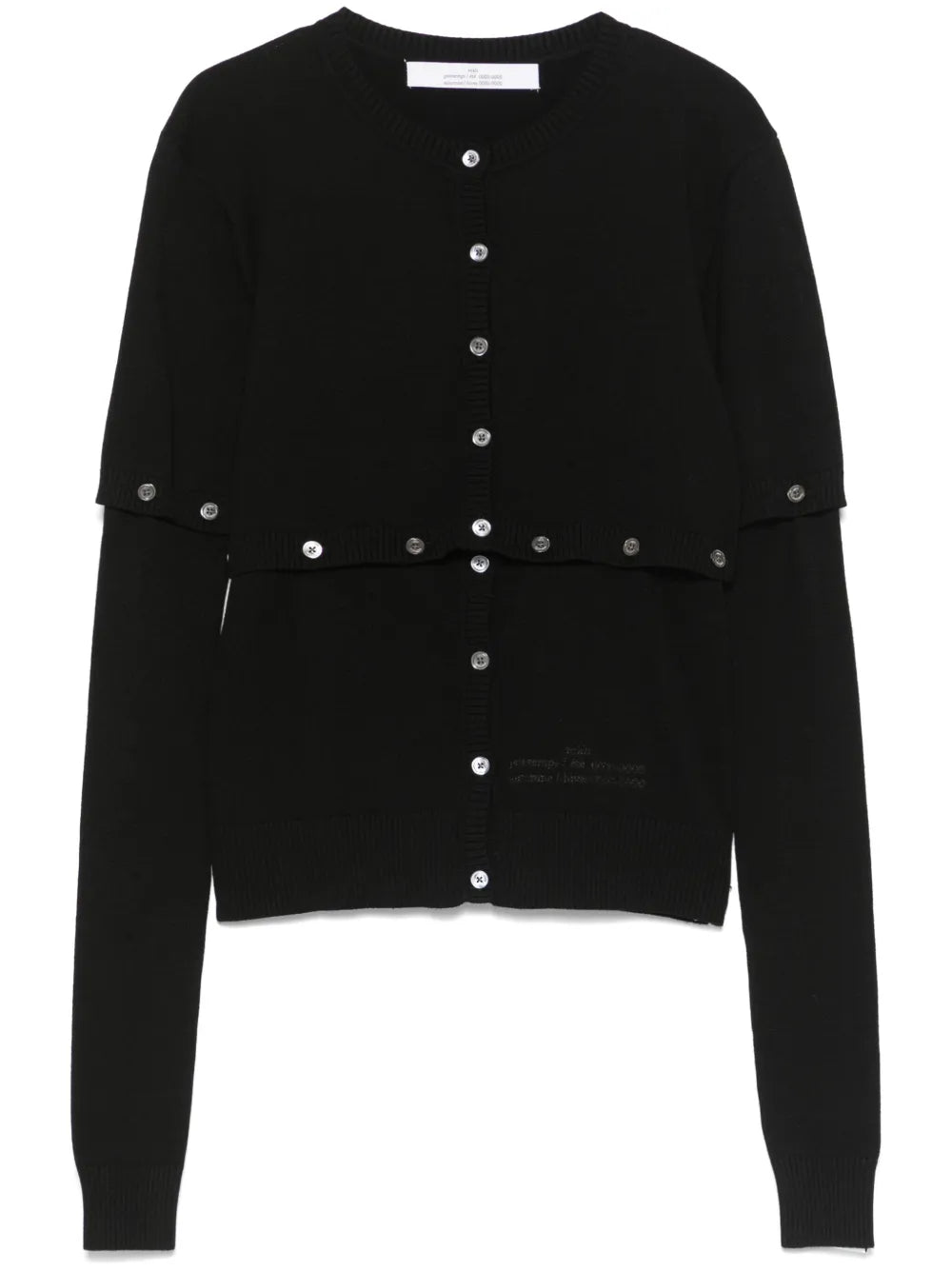 Multi-Button Layer-Effect Cardigan