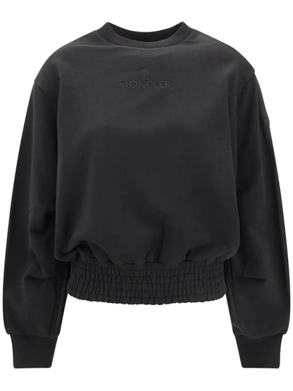 Pleated Cotton Sweatshirt