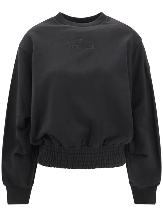 Pleated Cotton Sweatshirt