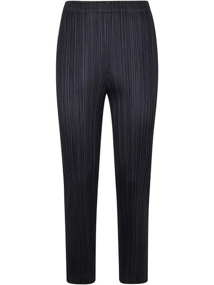 Plissé-Effect Trousers