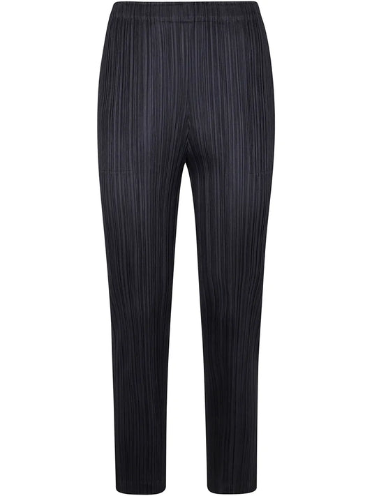 Plissé-Effect Trousers