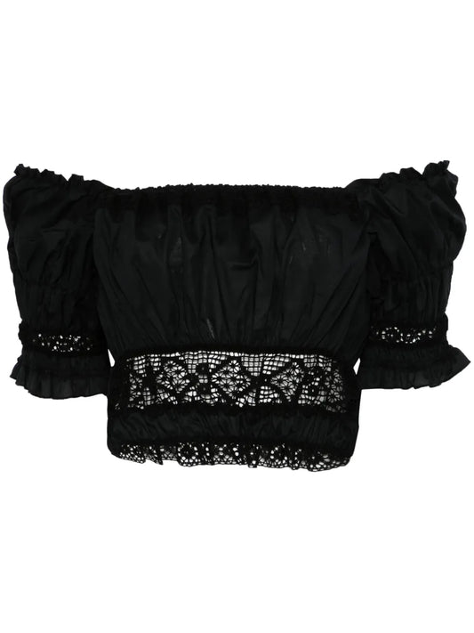 Embroidered Crop Top