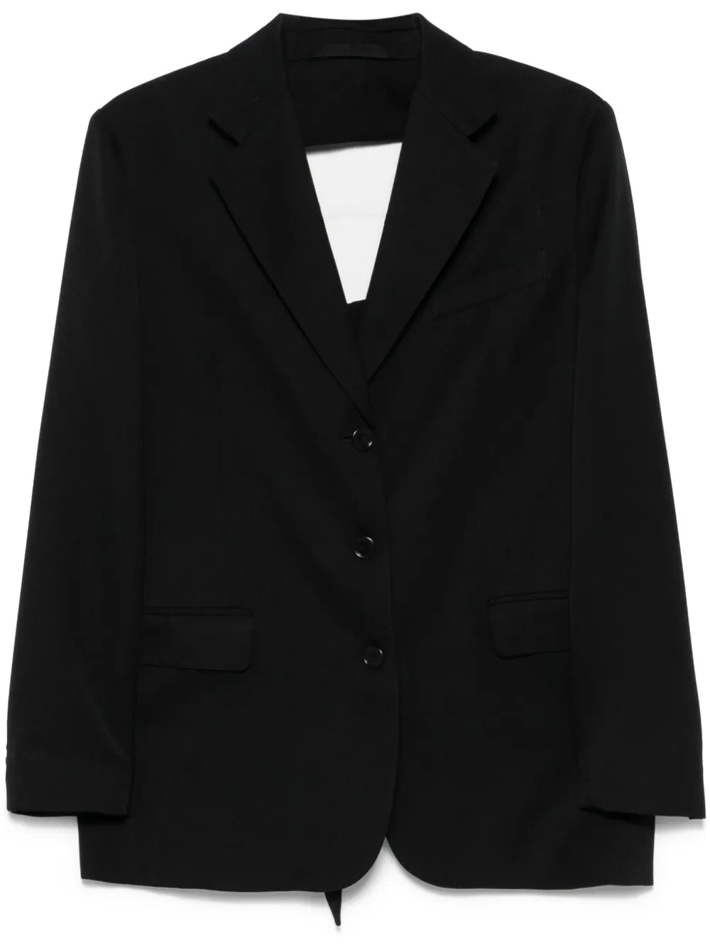 Open-Back Bow-Detail Blazer