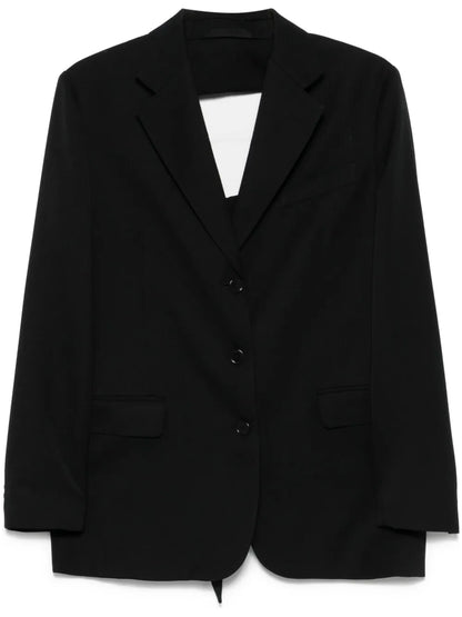 Open-Back Bow-Detail Blazer