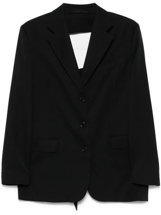 Open-Back Bow-Detail Blazer