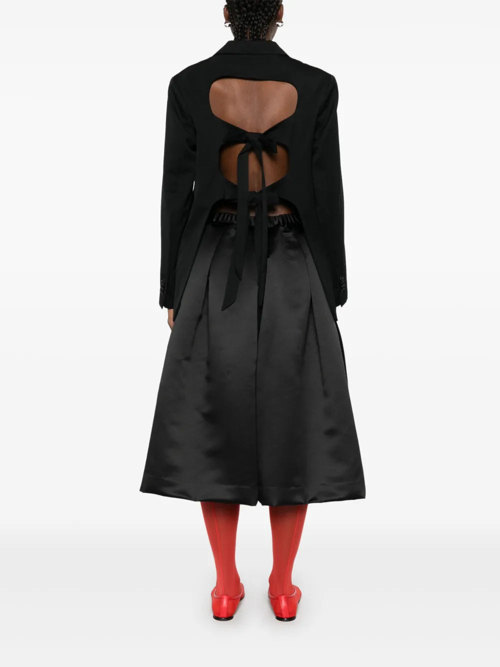 Open-Back Bow-Detail Blazer