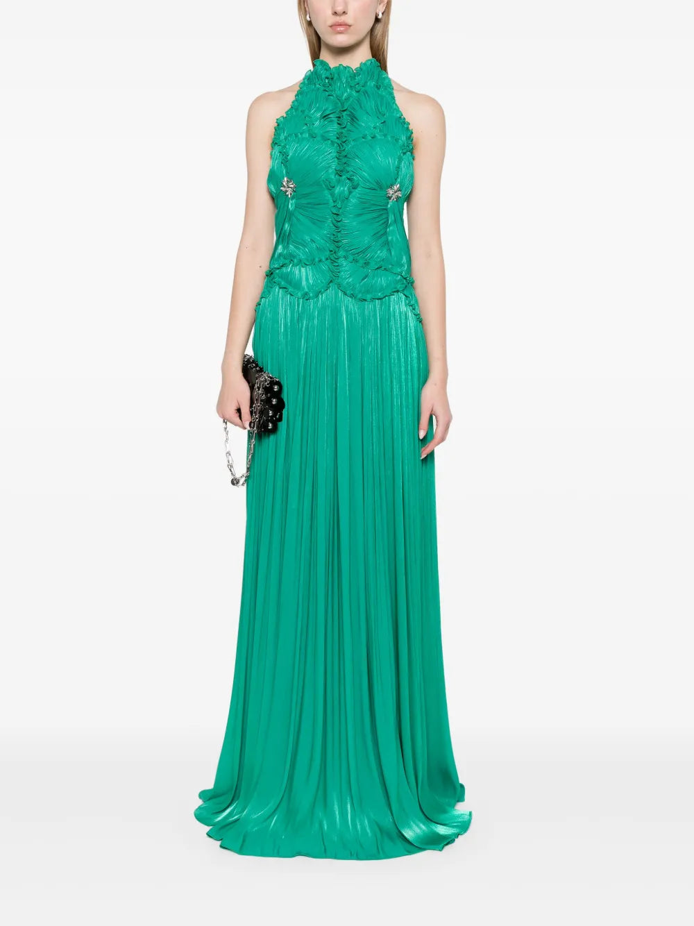 Lurex Georgette Maxi Dress